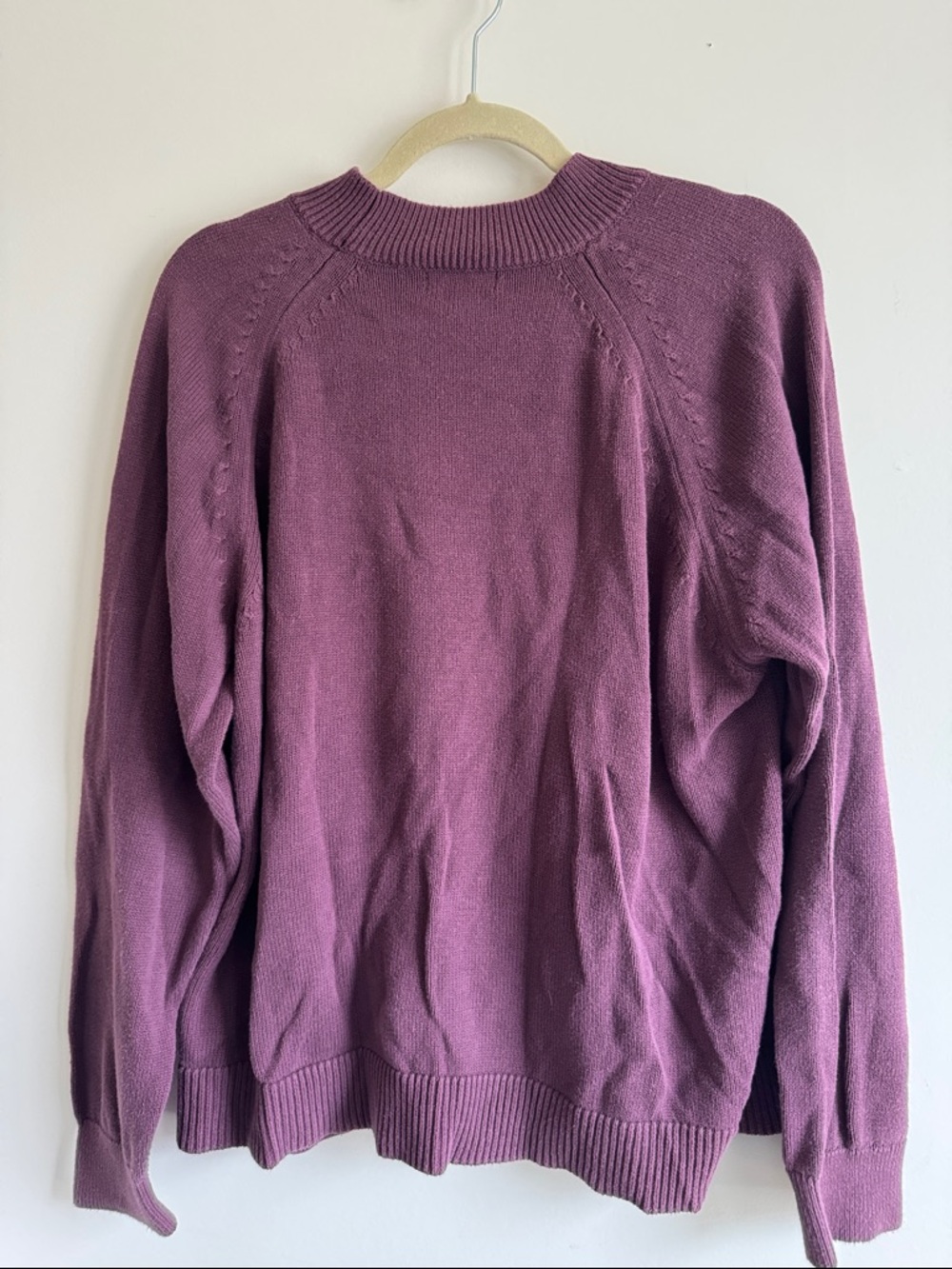 Quince mock neck Sweater in Plum - Picture 3 of 5